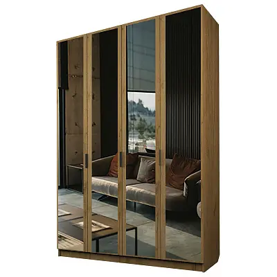 картинка Шкаф ЭКОН распашной 4-х дверный с 4-мя зеркалами от магазина КУПИ КУПЕ
